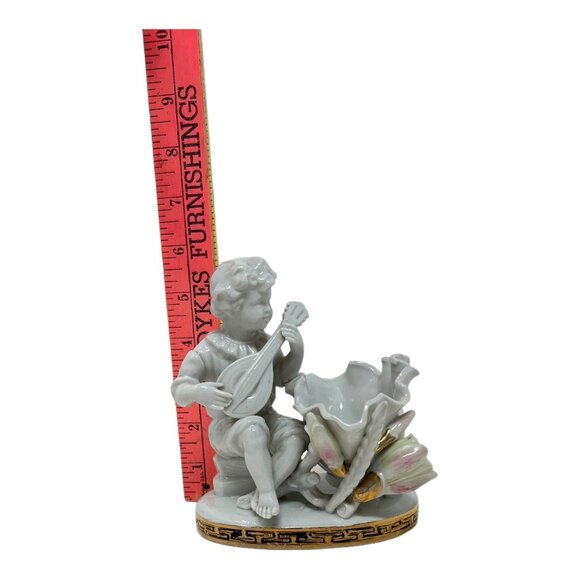 Arnat Creation Porcelain Sweetmeats Bowl Figurine White & Gilded #6977 READ - Picture 9 of 10